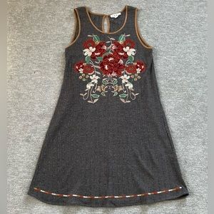 THML by Anthropologie Embroidered Floral Sleeveless Dress Sz. S